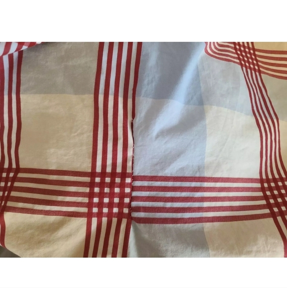 Pottery Barn Kids Blue Cream Red Plaid Twin Duvet Cover Standard Pillowcase - Picture 7 of 7